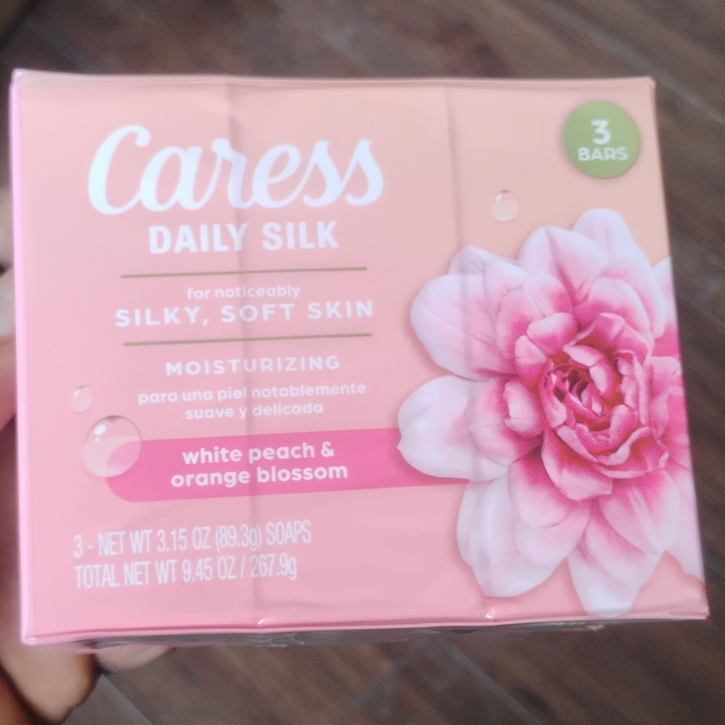 Caress Daily Silk Moisturizing Bar Soap White Peach & Orange Blossom 3 Bars 3…