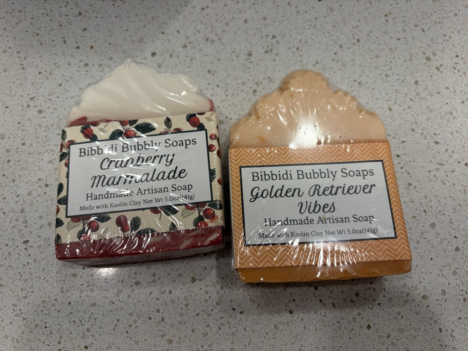 TikTok Booktok Golden Retriever Vibes Soap Bars Set Of 2 Soaps NEW
