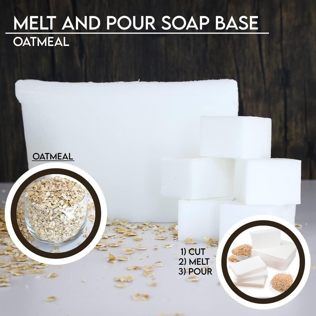 Oatmeal Soap Base Glycerin 5lb Moisturizing Melt Pour for Crafting Homemade