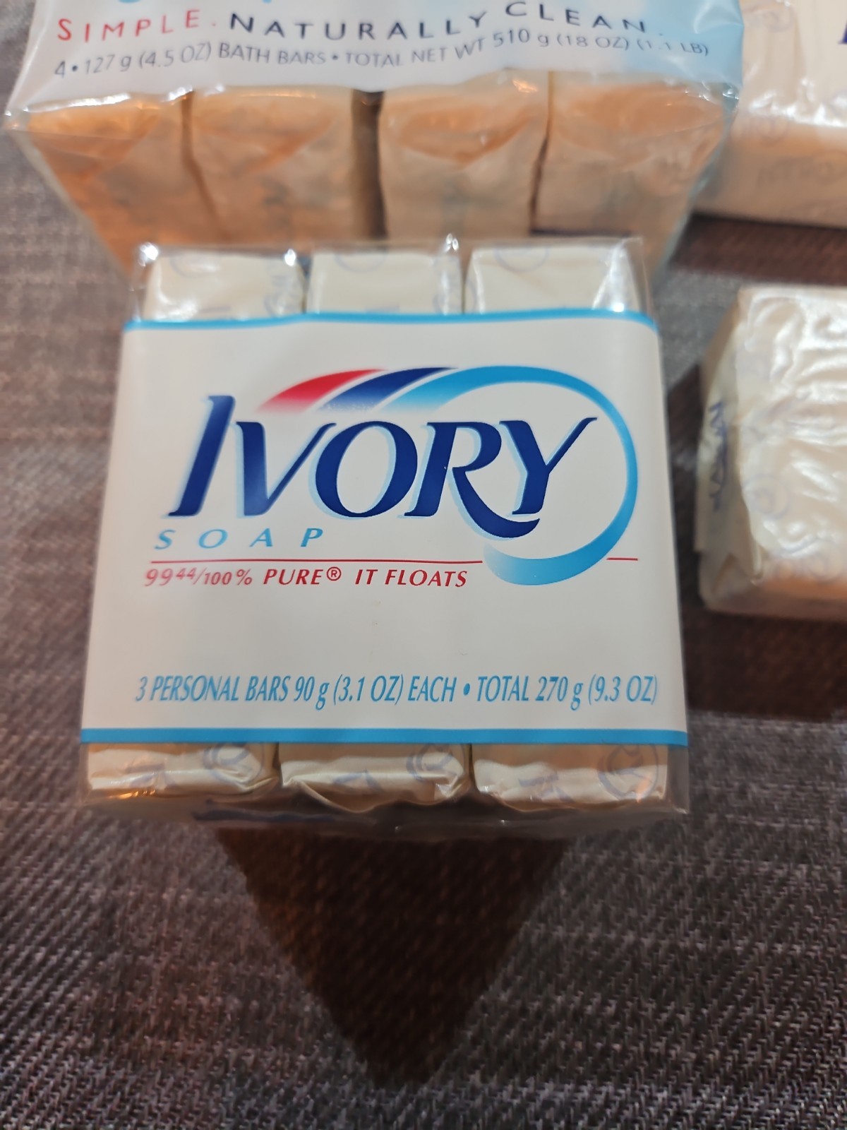 IVORY 9 Bars ORIGINAL SCENT Pure Safe Clean & Simple