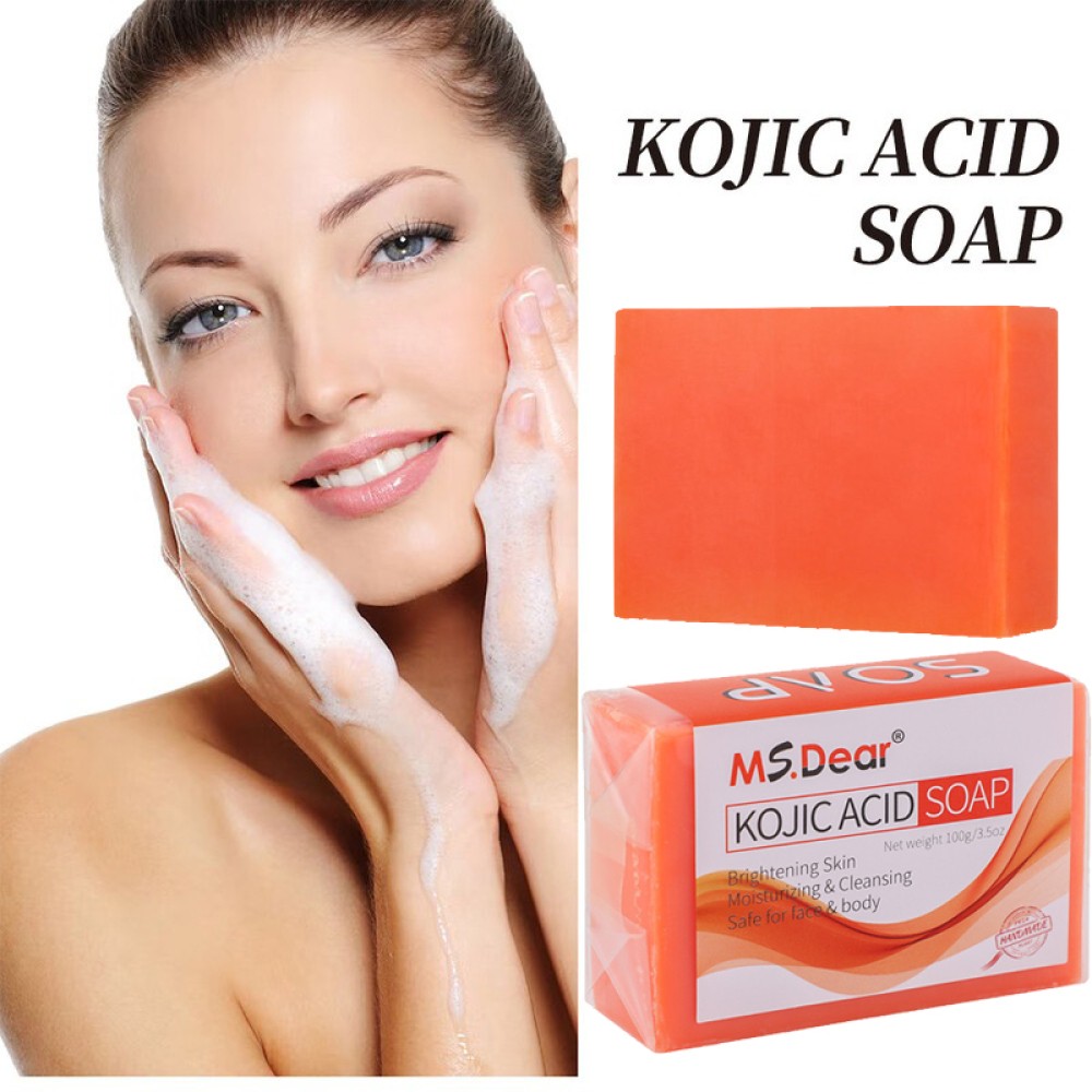 Kojic Acid Dark Spot Remover Soap Bars with Vitamin C Retinol, Collagen Turmeric