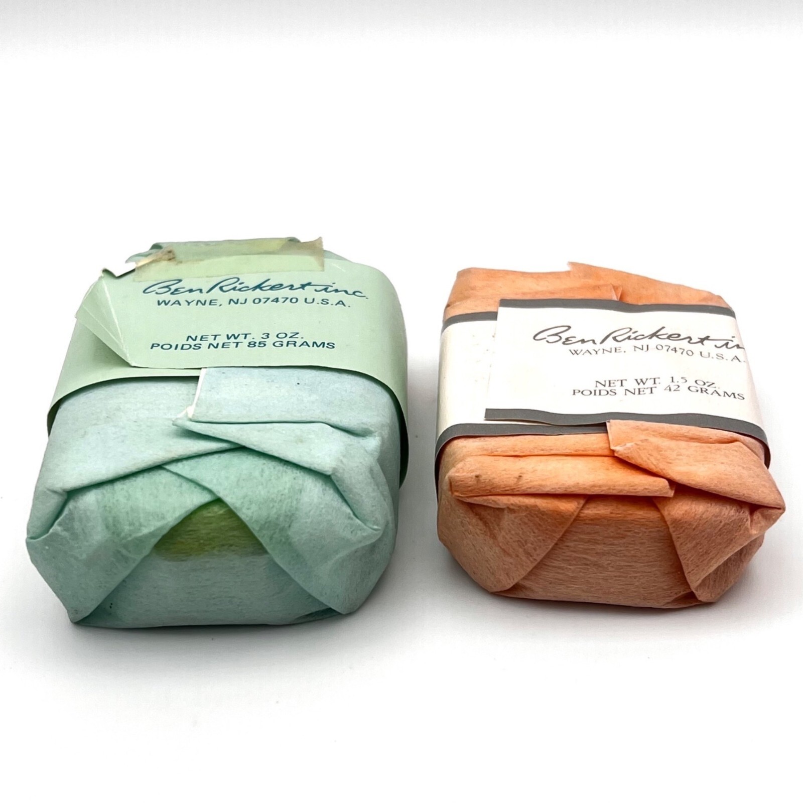Vintage Ben Rickert Soap Wrapped – 3 Oz Benandré & 1.5 Oz Calla Lily – Set Of 2