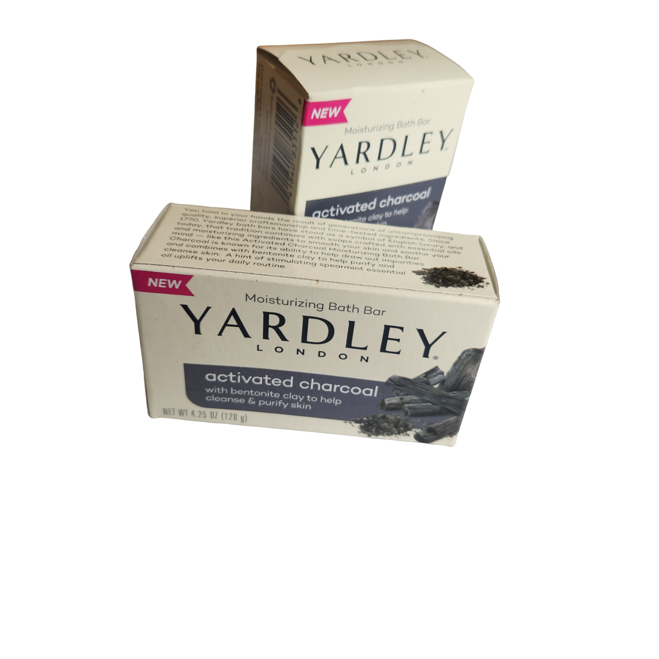Yardley London 4.25 oz- 2 Bars -Activated Charcoal w/Clay Moisturizing Bar Soap