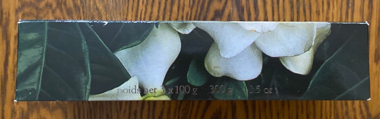 Crabtree & Evelyn Vintage 1990 Paris Gardenia Soap Lot of 3 Bars 10.5 oz