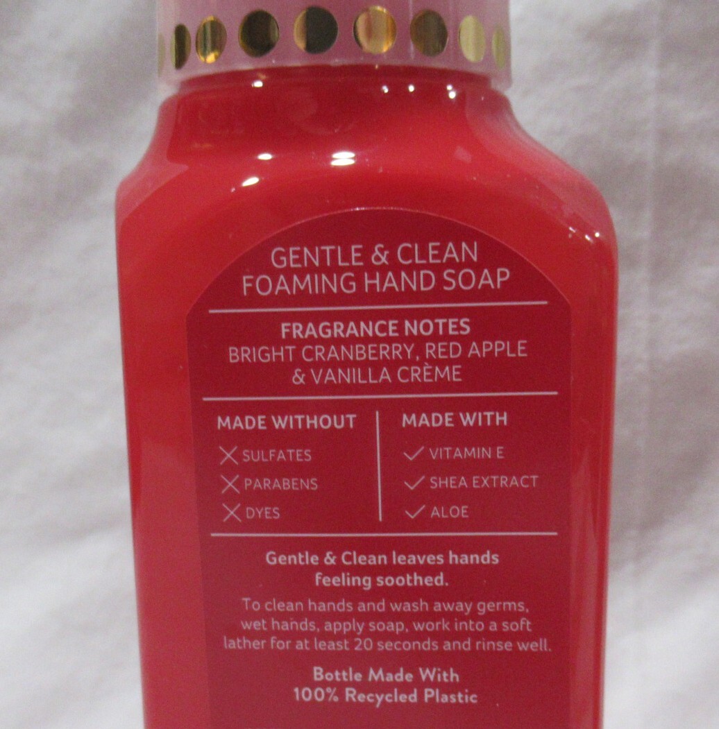 Bath & Body Works Gentle & Clean Foaming Hand Soap Set 2 CRANBERRY VANILLA CREME