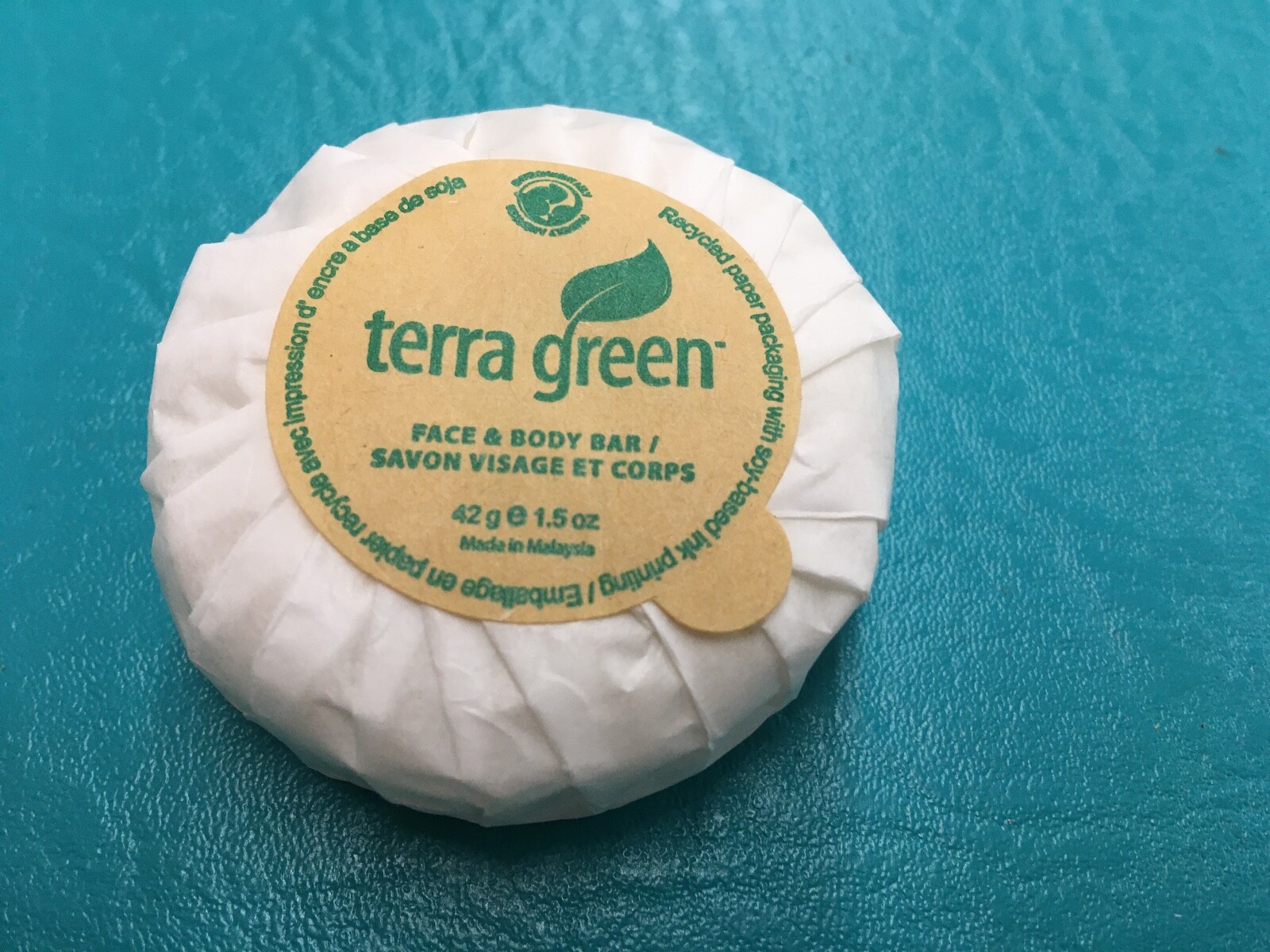12 Terra Green Face and Body Soap Bar 1.5 oz Larger Size Travel 1 1/2 Ounce