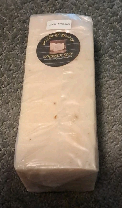 Eucalyptus Aloe Handmade soap loaf precut 9 Bars