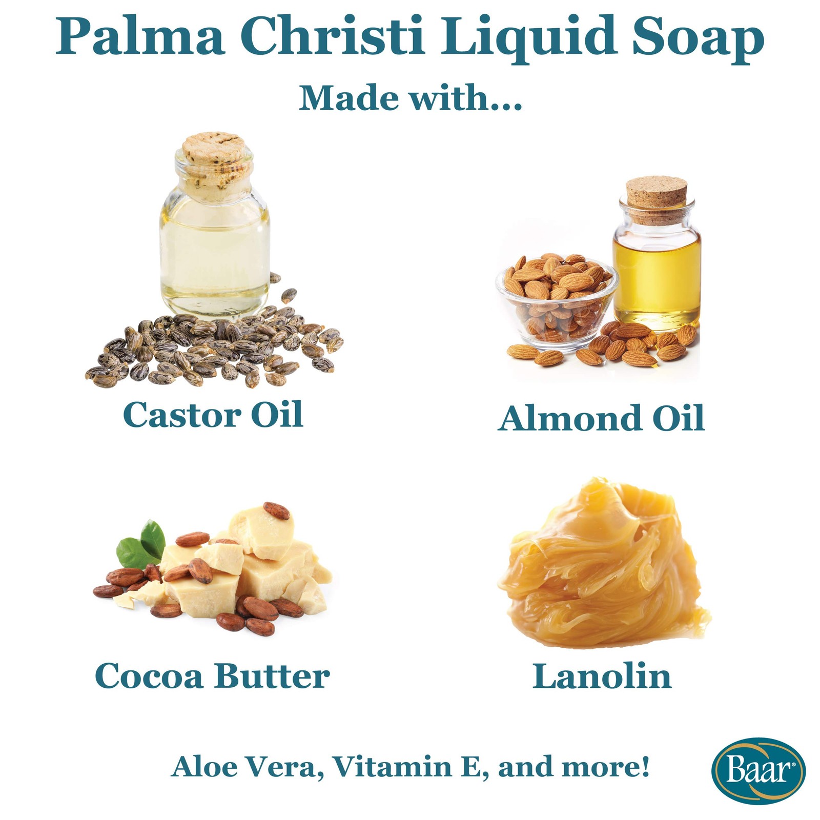 Baar Palma Christi Liquid Soap, 18 oz. (Pack of 2) 18 Ounce