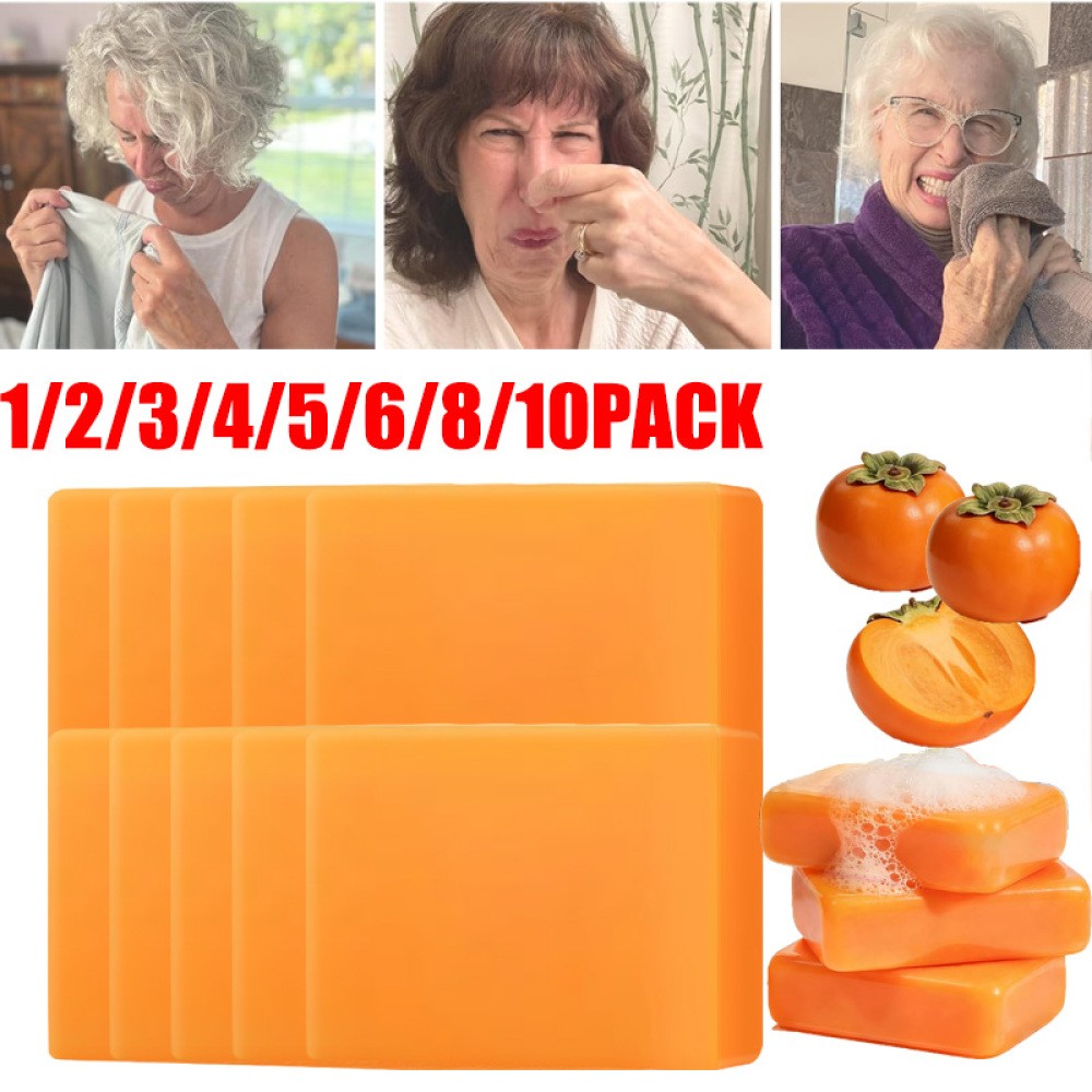 10/8x Persimmon Body Wash for Strong Odor Control, Natural Persimmon Soap Bar