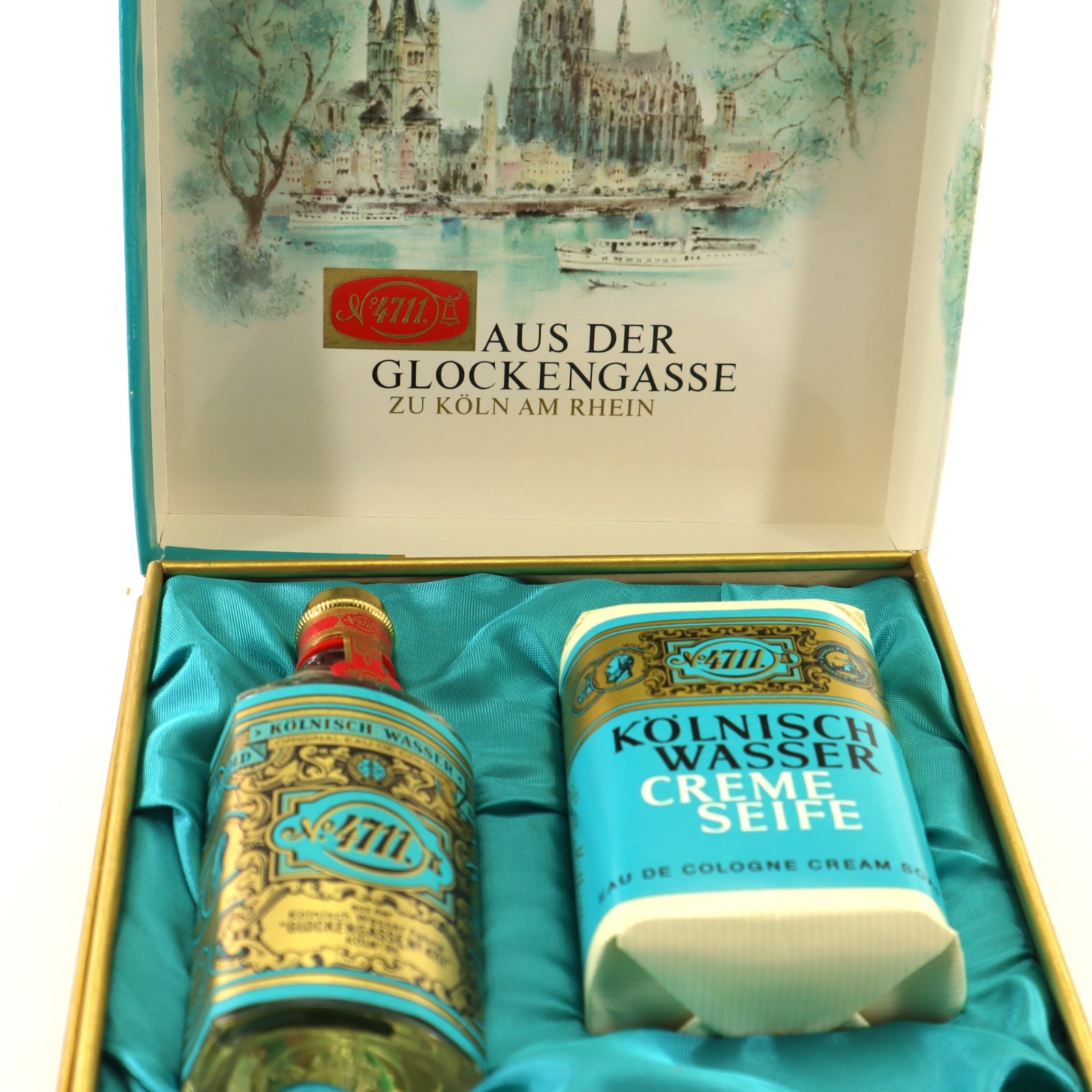 4711 Oirginal Eau De Cologne & Bar of Soap Gift Box Splash 1970 Germany NIB Vtg