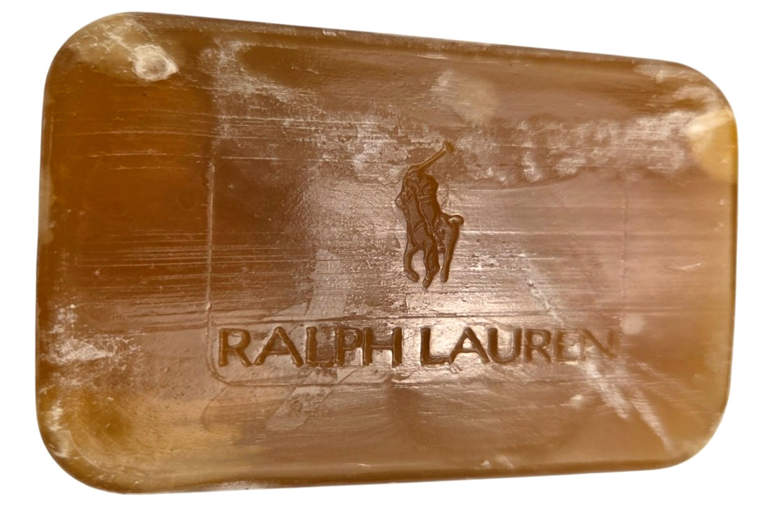 Vintage Ralph Lauren Polo Men’s Soap Amber Translucent 3.6oz Bar with Logo Rare