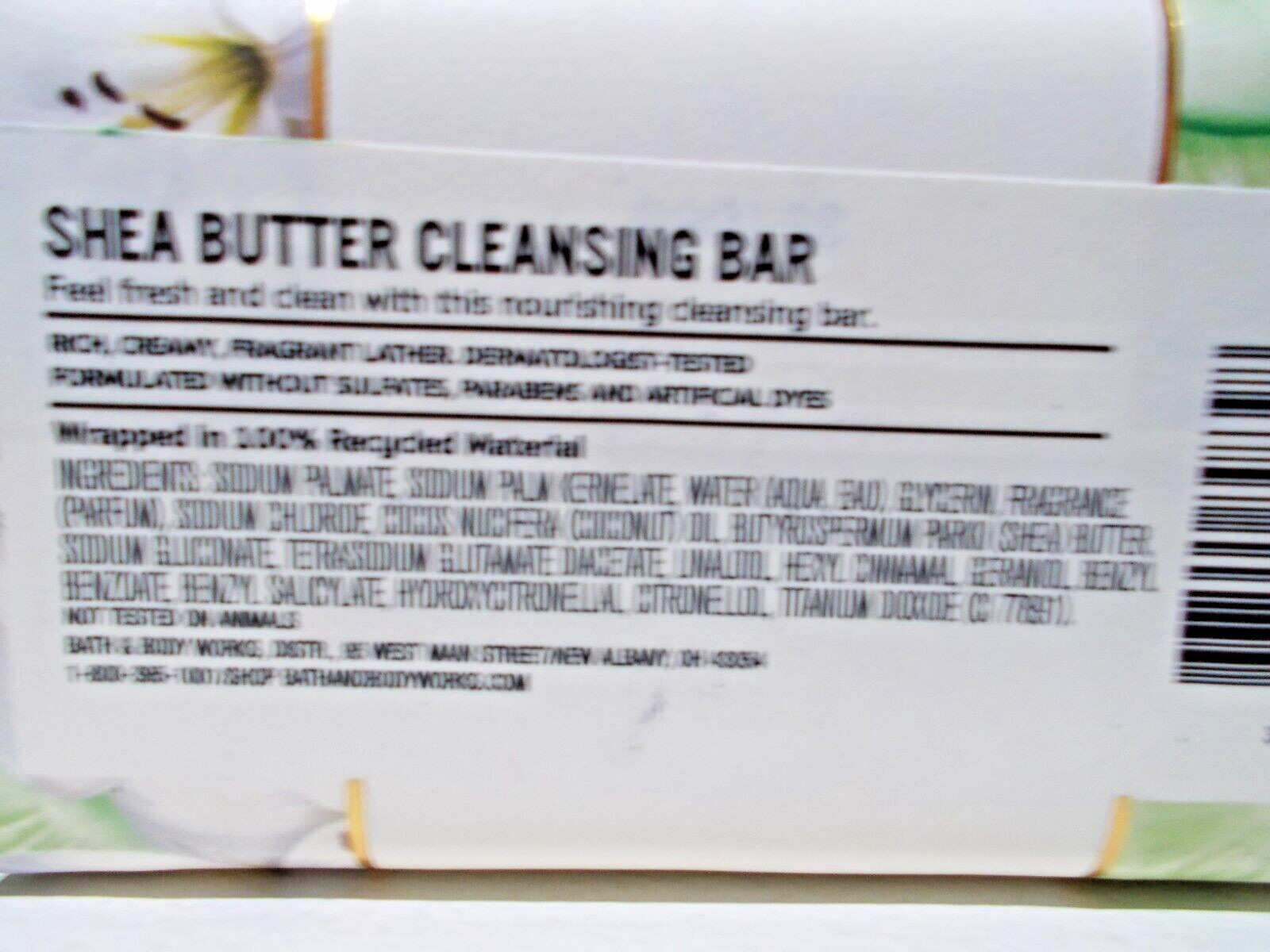 Bath & Body Works CUCUMBER & LILY Shea Butter Cleansing Bar Soap 5 oz ~ 3 Pack