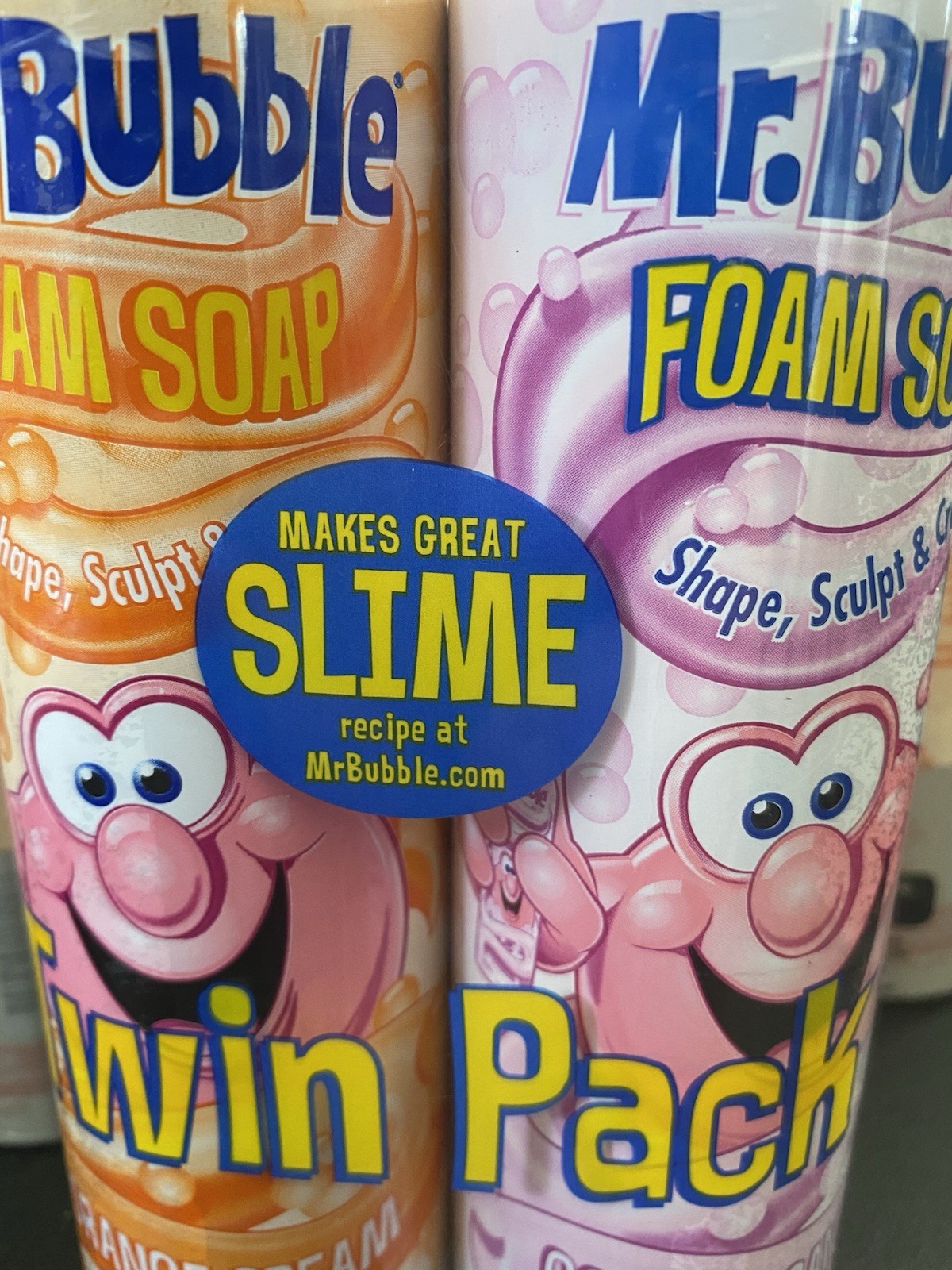 RARE Mr. Bubble Foam Soap Twin Pack – Orange Cream & Cotton Candy – DISCONTINUED