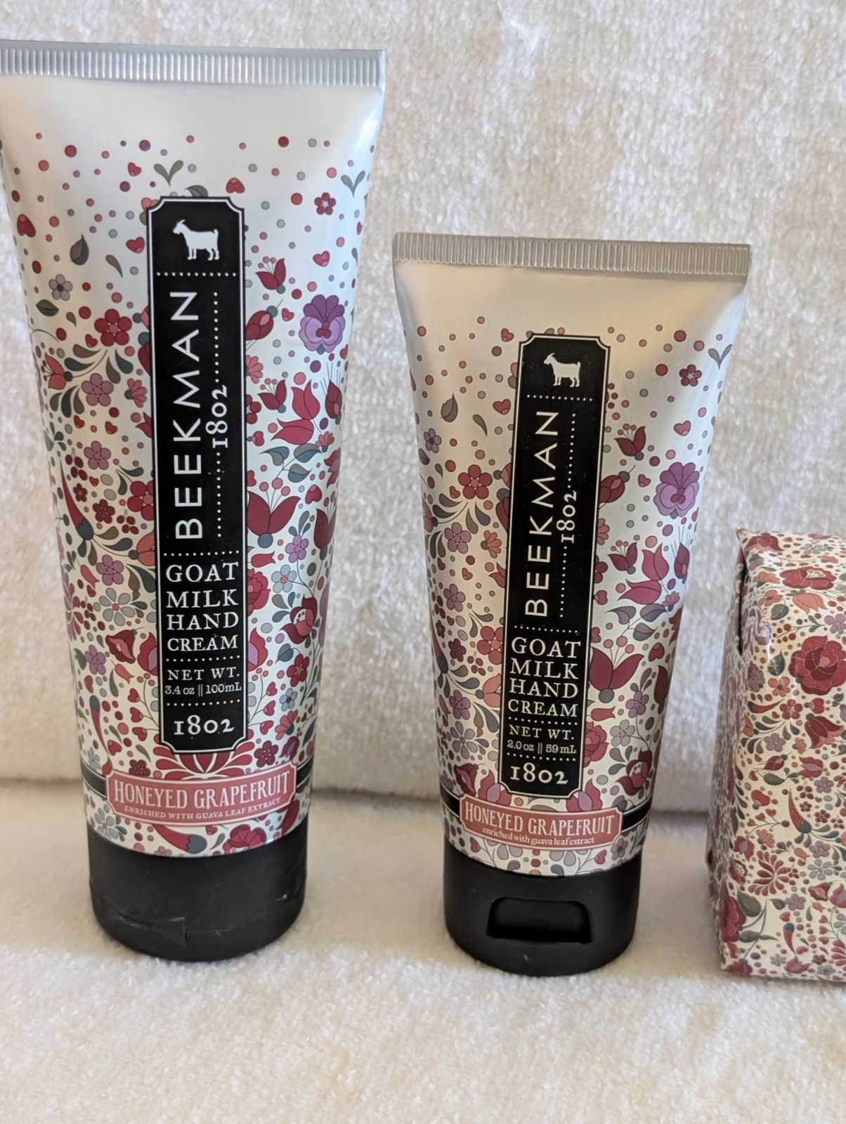 Beekman 1802 Goat Milk Hand Creams & 9.0oz Soap HONEYED GRAPEFRUIT Lot Set of 3