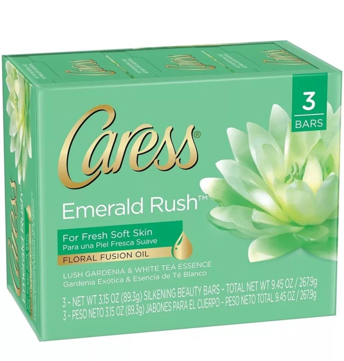 New Caress Emerald Rush 3 3.15 Oz Beauty Bar
