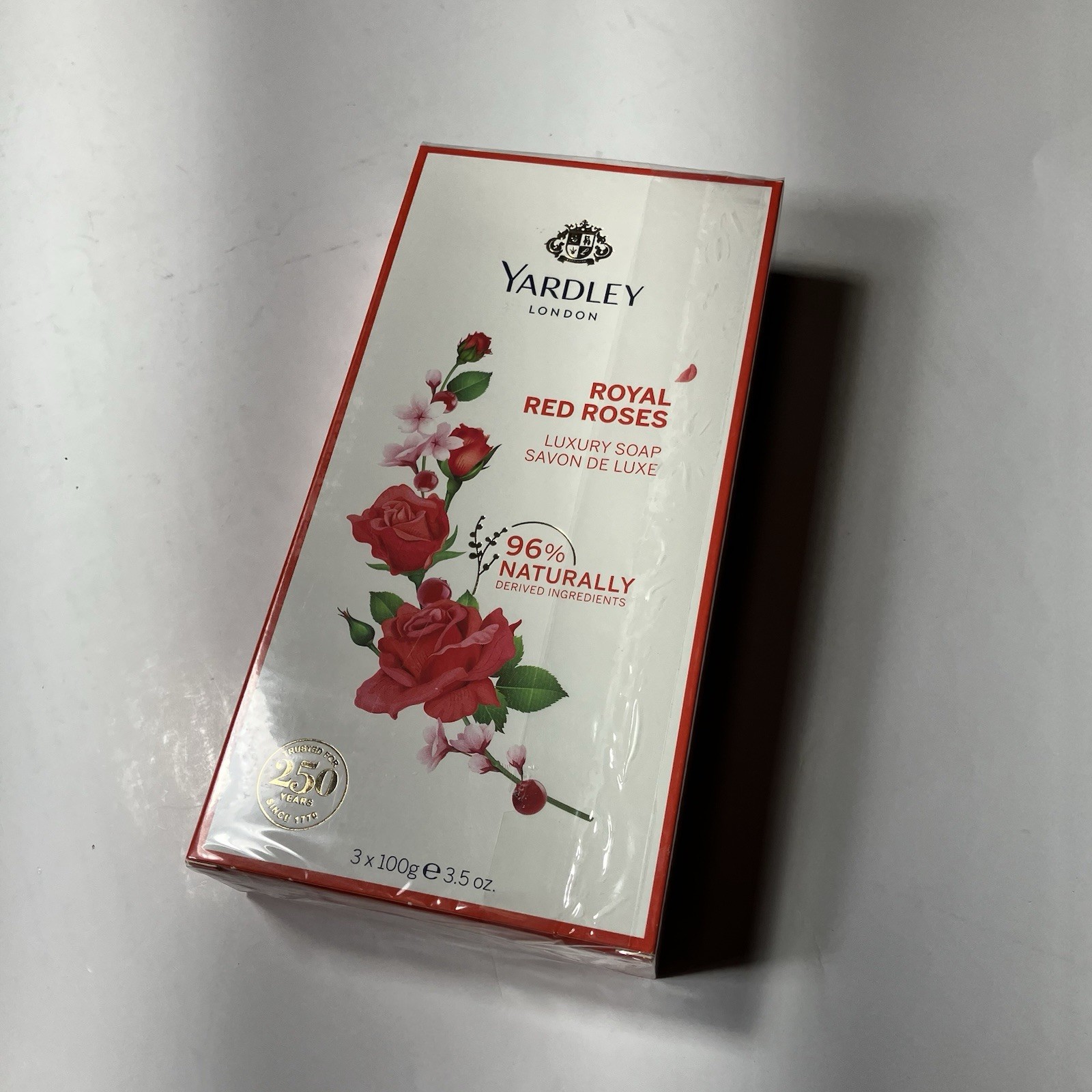 Yardley London Royal Red Roses Luxury Bar Soap (3.5 oz) Bath & Body Bar 3 Pack