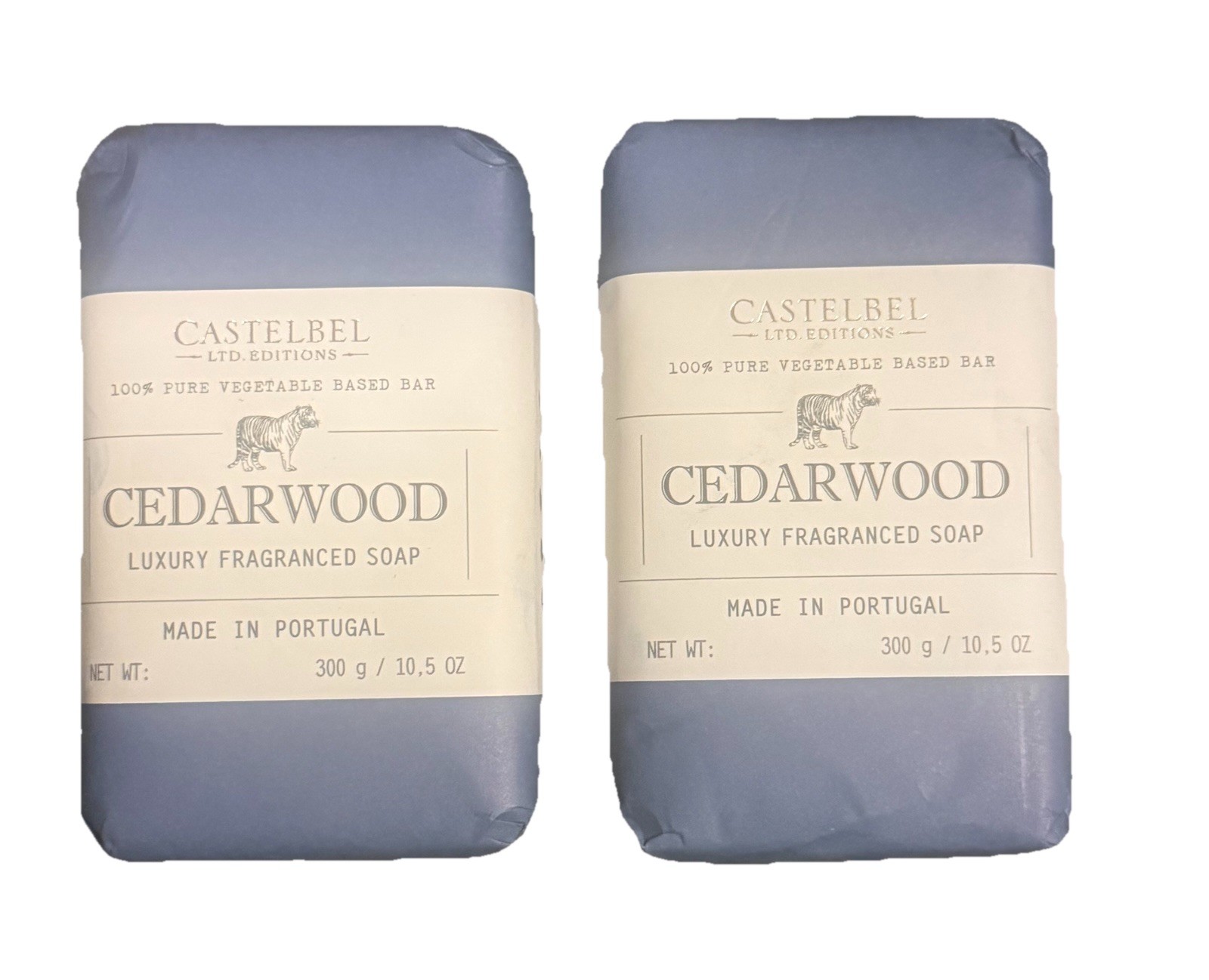 Castelbel – Cedarwood Luxury Fragranced 2 Large Soap Bars 10.5 OZ Each Men’s