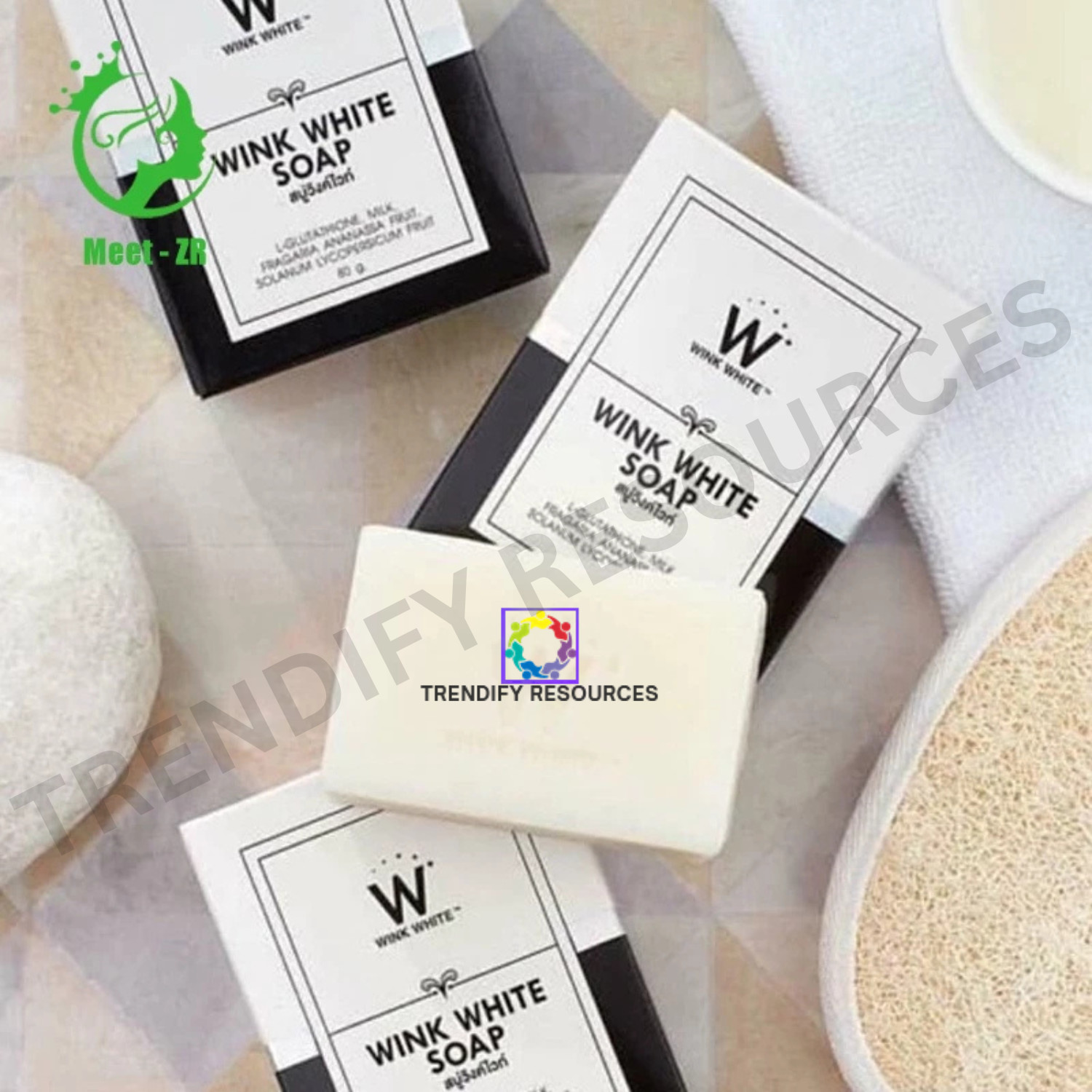 6 X Wink White Soap 80g Gluta Whitening Body Pure Face Lightening Skin Cleansing