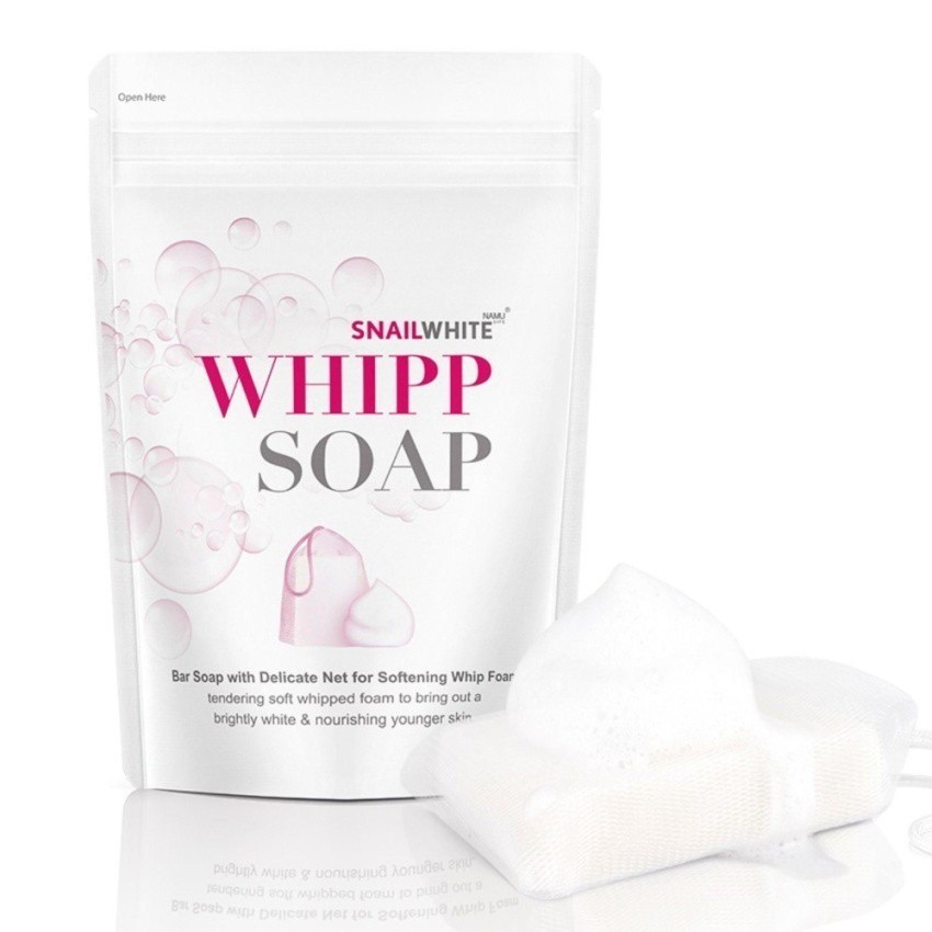 4x Snail White Whipp Soap Bar Foam with Delicate Softening White Namu Life 100g