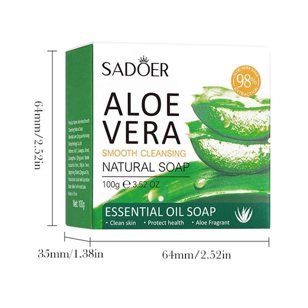 Premium Soap SADOER Natural Aloe Vera Smooth Cleansing 100g – Distillates Pla…