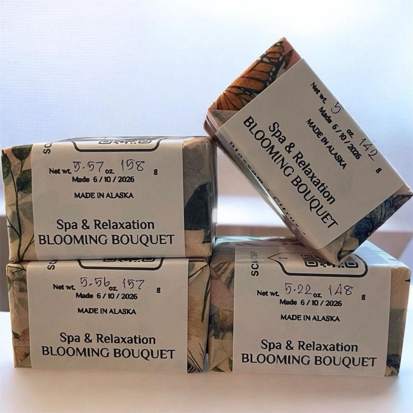 Purely Posh Spa & Relaxation Blooming Bouquet Goat Milk Bar Soap 20.23 oz 4 pcs