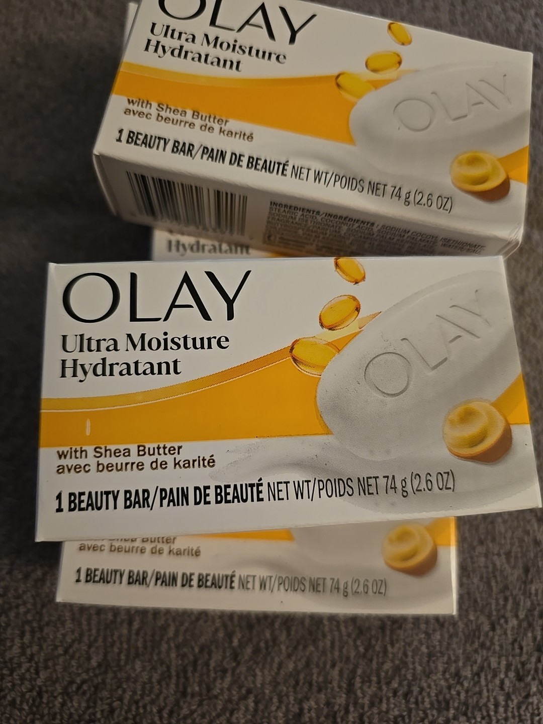 5 Pc OLAY Shea Butter Ultra Moisture Beauty Bar Soap (K64)