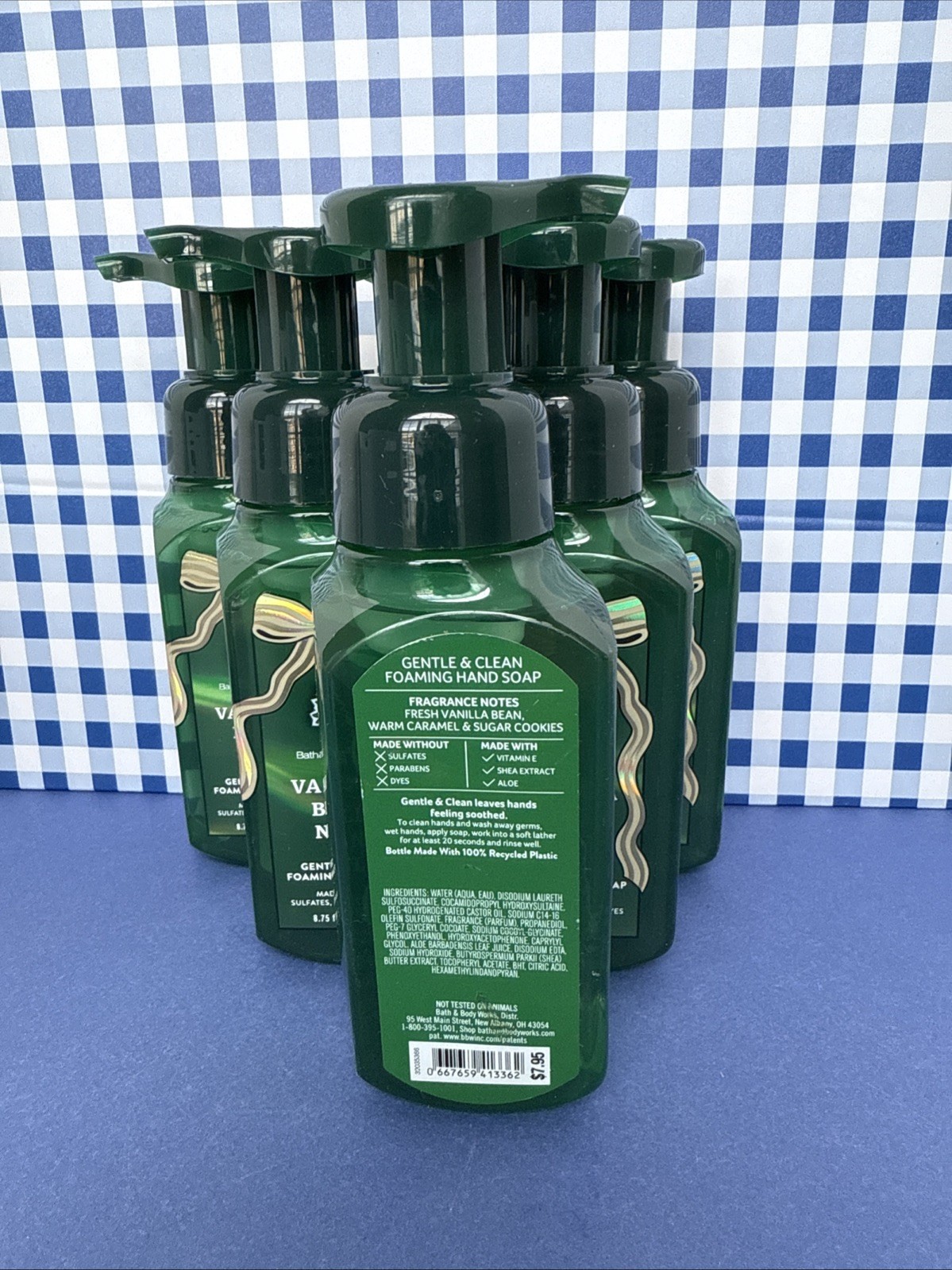 6X ~ Bath & Body Works ~ VANILLA BEAN NOEL ~ Gentle Foaming Hand Soap