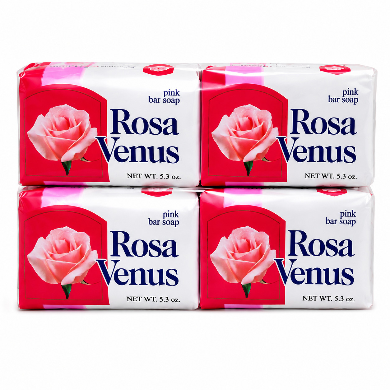 Rosa Venus Paquete de jabón en barra rosa, paquete de 6 barras Rosa Venus Jabón