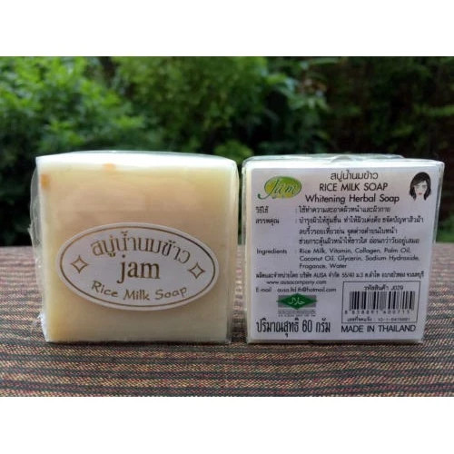 6pcs JAM Thailand Rice Milk Soap (60g) Gluta + Collagen Natural Handmade