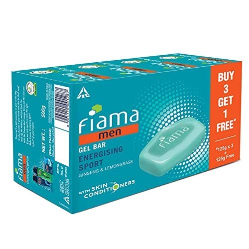 Fiama Men Sport Gel Bar 4x125g Ginseng Lemongrass Moisturizing Soap