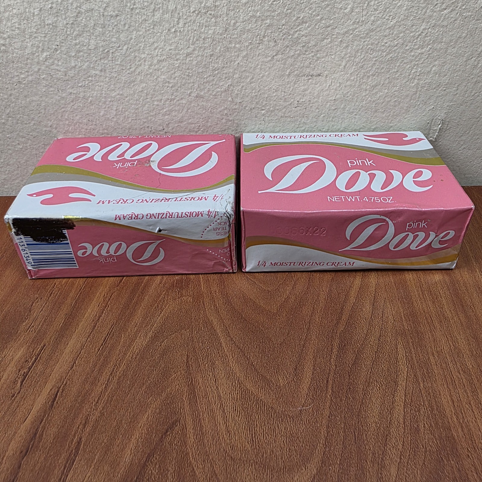 Lot of 3 Vintage Pink Dove Bath Size Soap Bars 1/4 Moisturizing Cream NOS