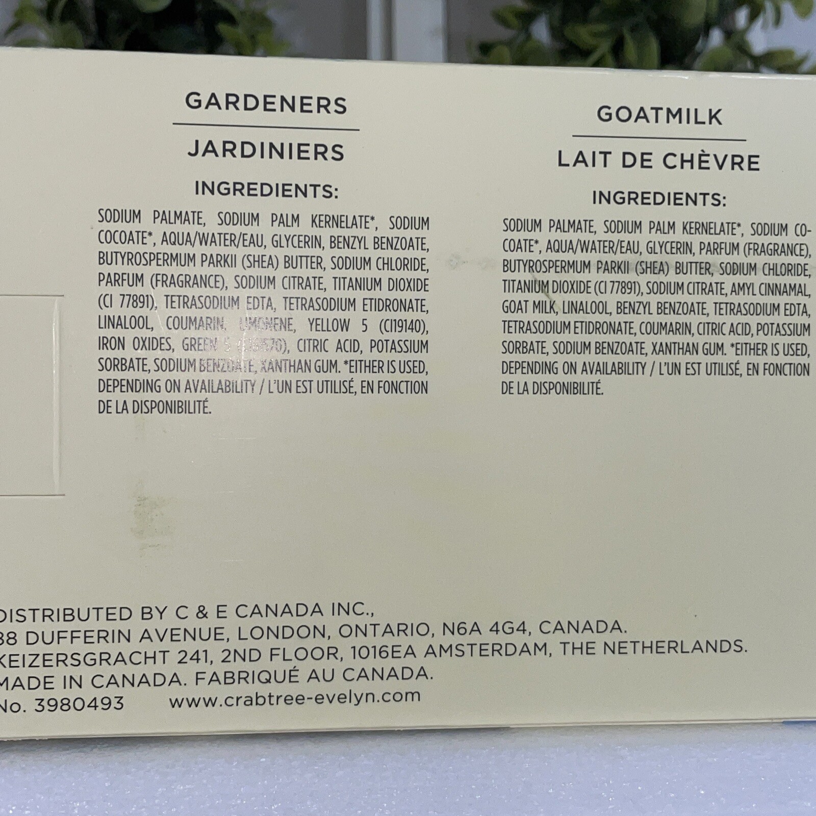 Crabtree & Evelyn Essentials Soap Trio La Source GOATMILK GARDENERS 3 Bar Soap