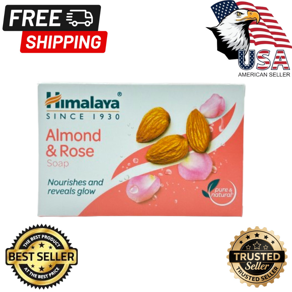 Himalaya Herbals Soap With Almond And Rose 125g Each Pack Of 4 USA SELLER