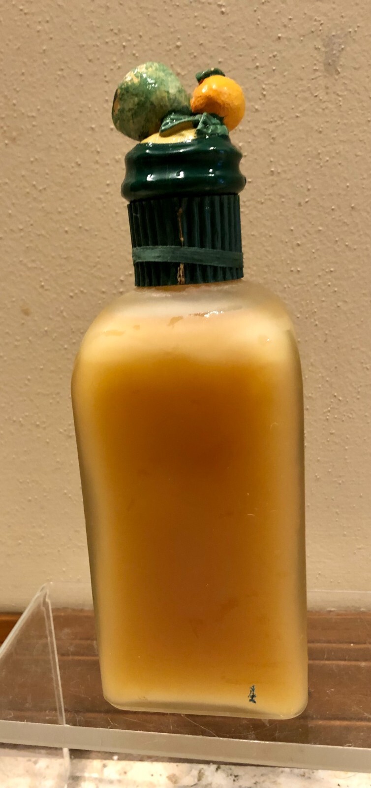 Vintage FRUITS & PASSION Foam Bath Glass Bottle Orange Cantaloup 17 Oz Rare NEW