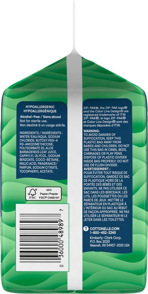 Cottonelle Aloe Flushable Wet Wipes 672 Count