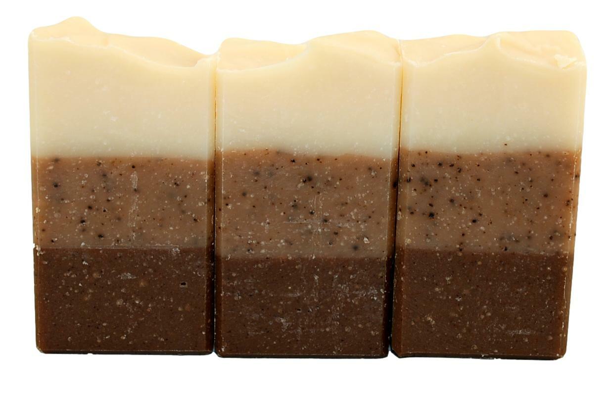 Café Latte all natural handmade soap. 3 Bars Coffee soap.