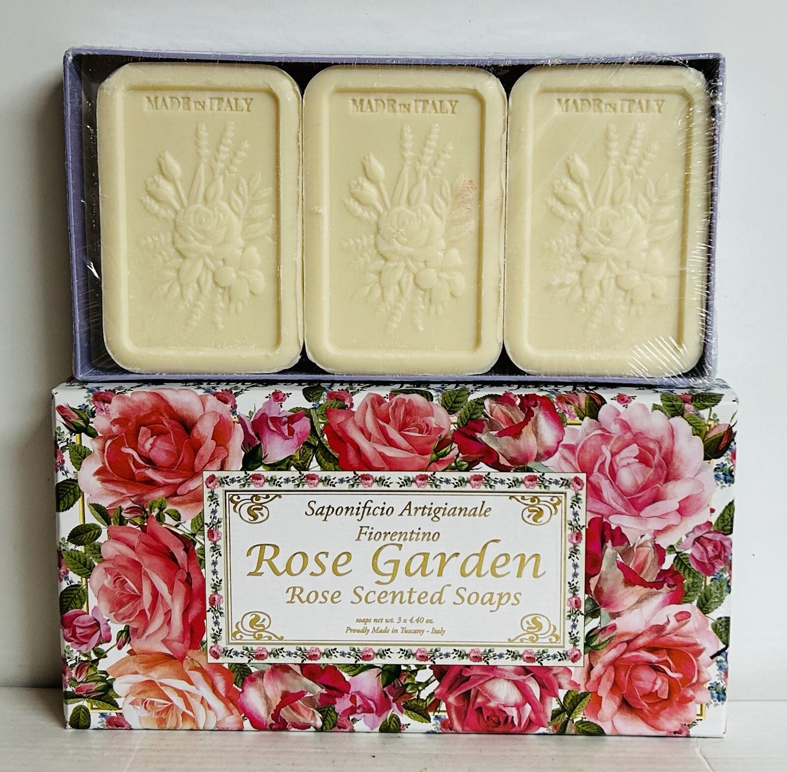 Saponificio ~ Rose Garden & Iris of Florence Bar Soap 6 Bars 4.40 oz Each