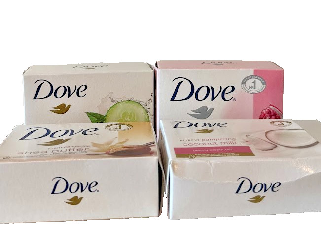 Dove Go Fresh Revive Fresca Coconut Milk Shea Butter 4 pcs Soap Bar 135g Each.