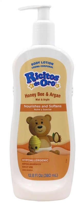 (2 PACK) Ricitos De Oro Baby Body Lotion Honey Bee/Argan 12.5 Ounce