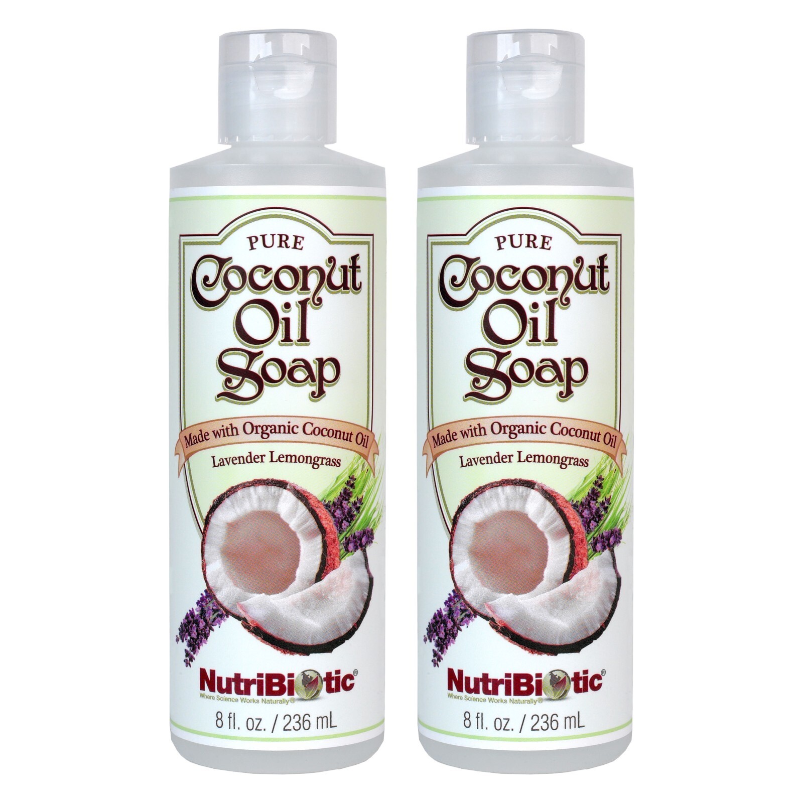 NutriBiotic Pure Coconut Oil Soap, Lavender Lemongrass – Certified Organic