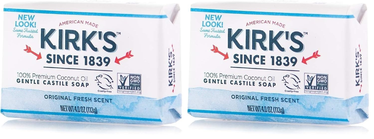 Natural Castile Soap 4oz x 2 – Organic, Hypoallergenic, Gentle for Sensitive …