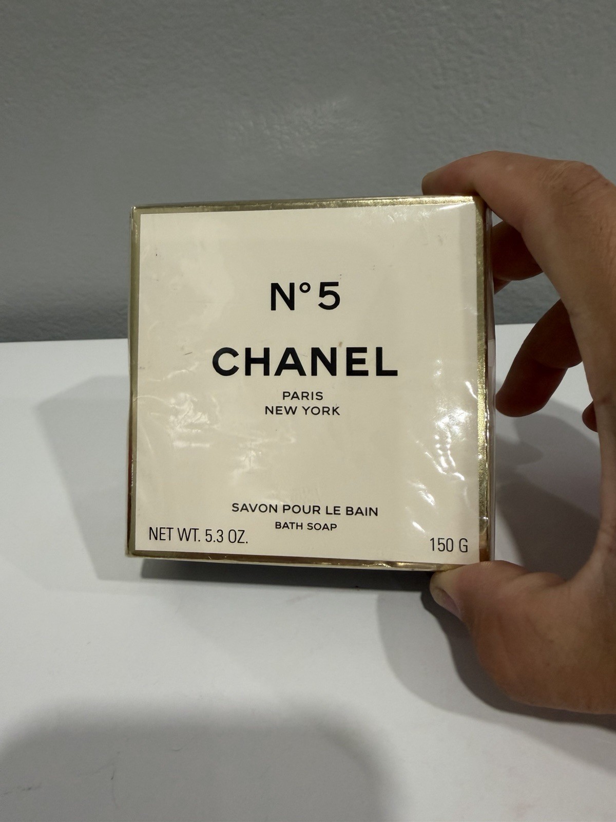 CHANEL N°5 Savon Pour Le Bain Bath Soap Bar, White Rectangular 5.3 oz