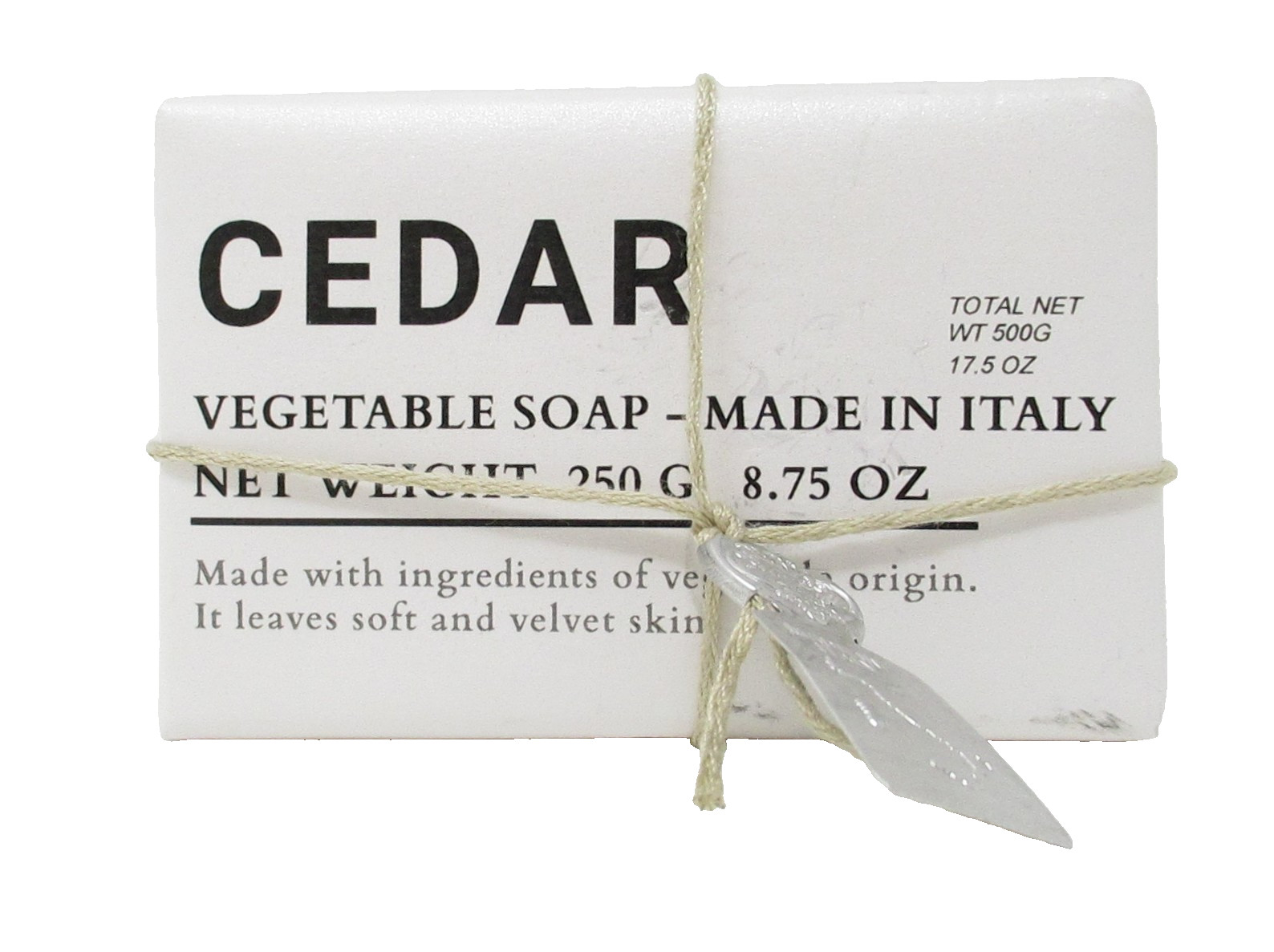 Alchimia Men Italian Luxury Vegetable Bath Bar Soap 2 Pack Cedar scented