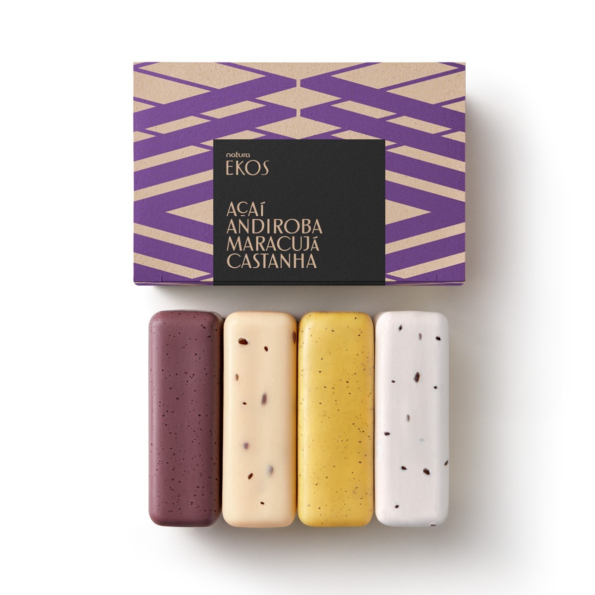 Natura Ekos Exfoliating Bar Soap Vegetable Body Scrub 4 Pack