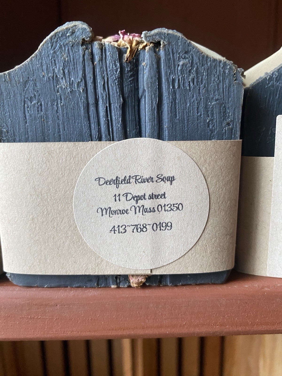 Deerfield River Soap Vegan Handmade Charcoal Soap Frankincense & Myrrh 4 oz