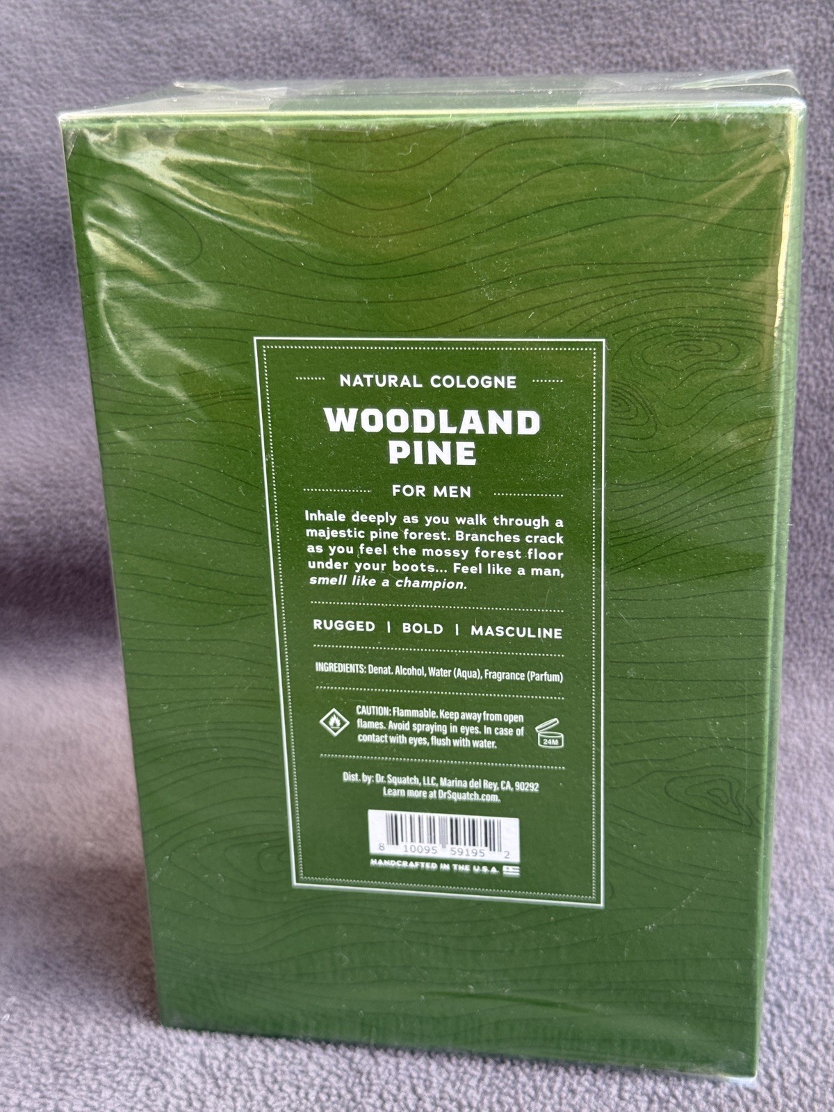 Dr. Squatch Natural Cologne Woodland Pine For Men 1.7 oz New & Sealed FREE SHIP!