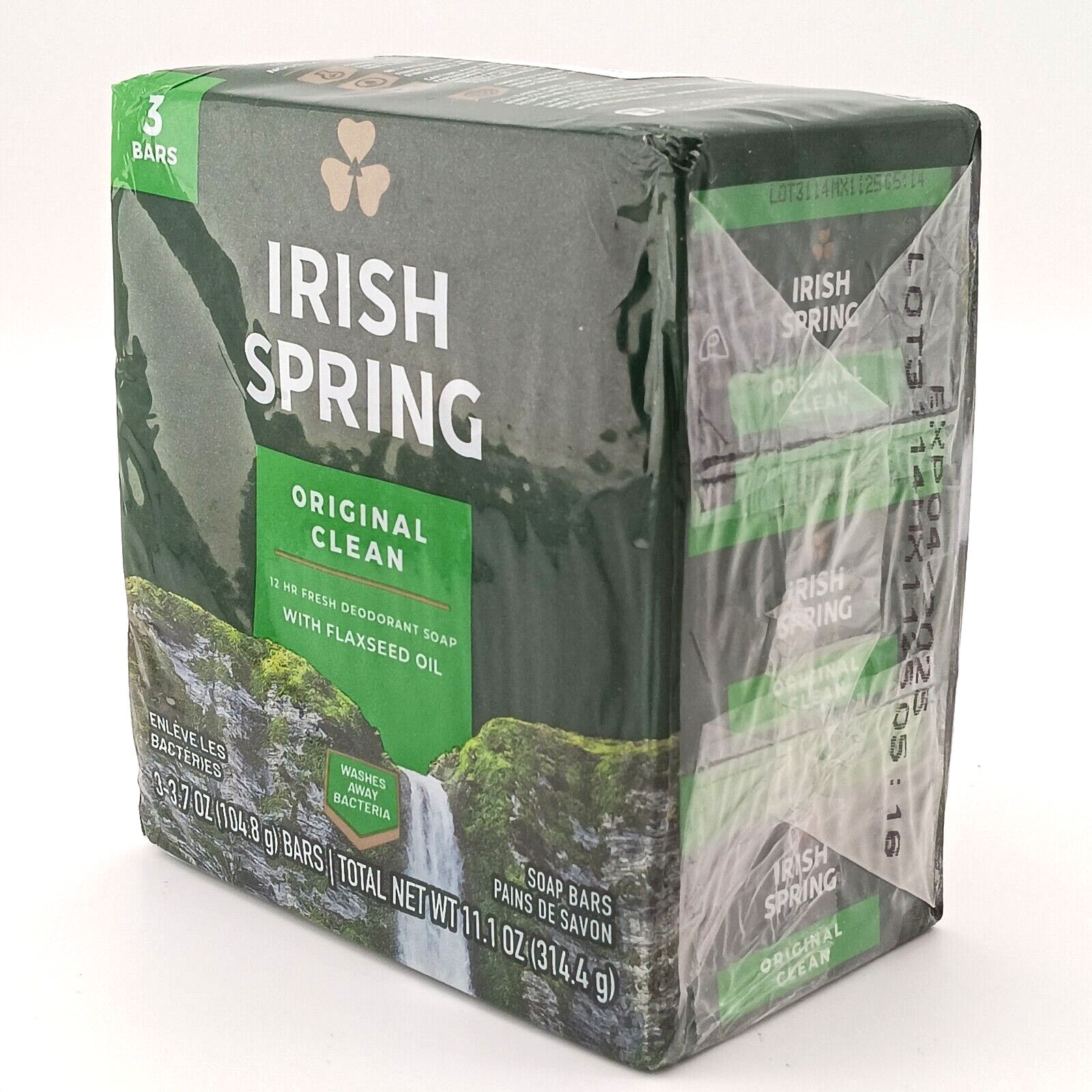Irish Spring Original Clean Fresh Deodorant Soap – 3 Pack – 3.7 oz each Bar