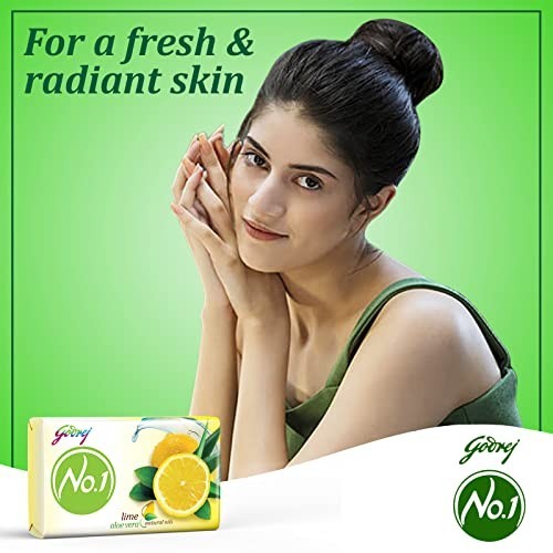 Godrej No.1 Lime Aloe Vera Soap 150g Long Fragrance Grade 1 Bath Bar Pack 4 FS