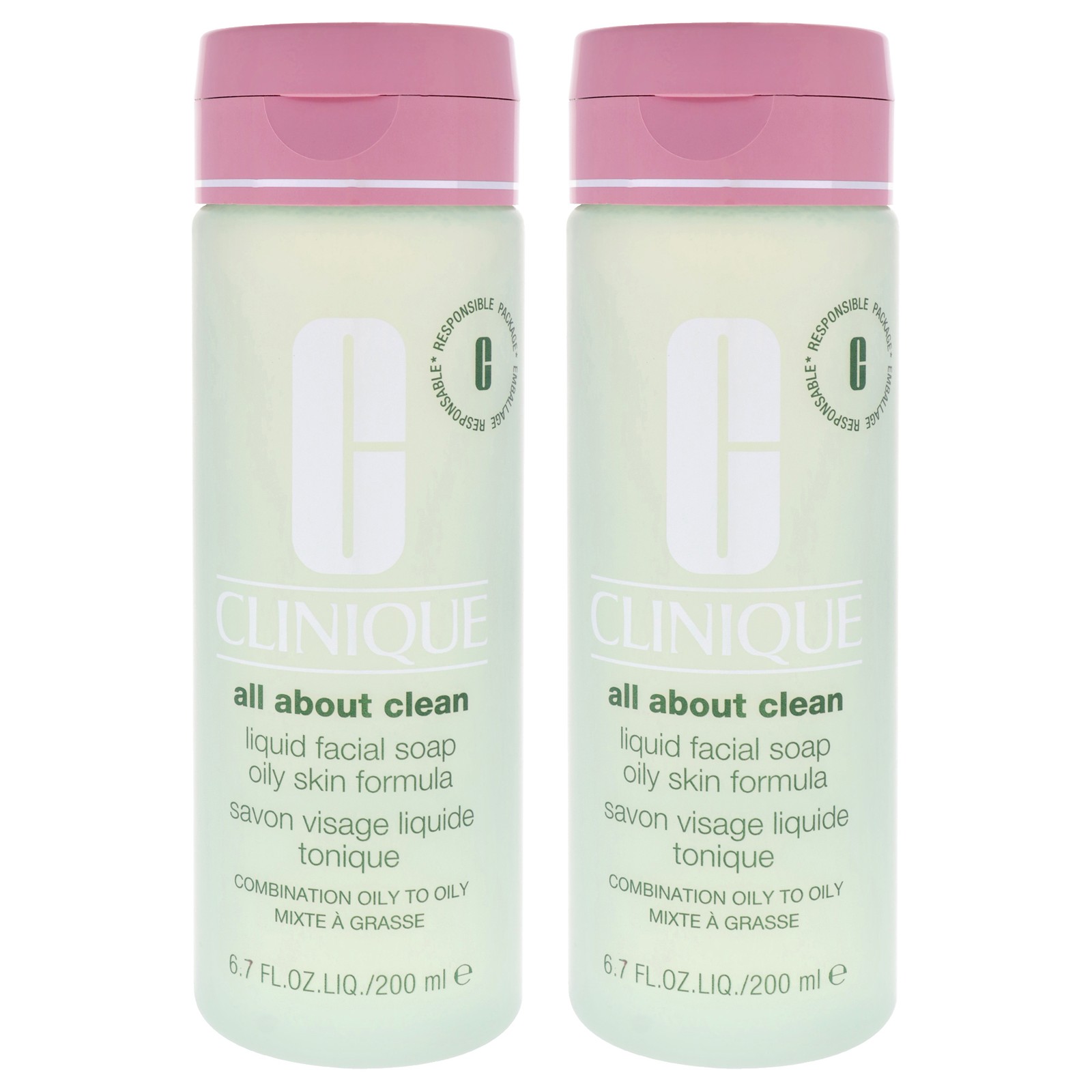 All About Clean Liquid Facial Soap Oily Skin Formula by Clinique – 6.7 oz