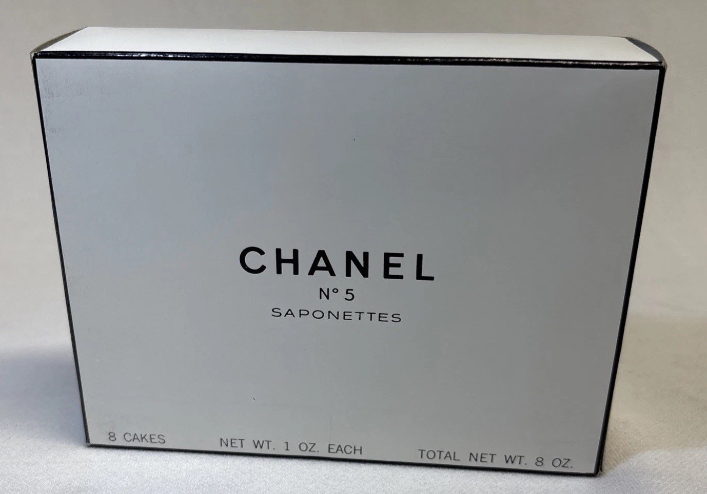 VTG Chanel No 5 Saponettes 8 Count Guest Soap Bar w/ Box 1oz Bars NOS Classic